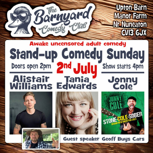 Stand-up Comedy 2nd July 2023 - at The Barnyard Comedy Club