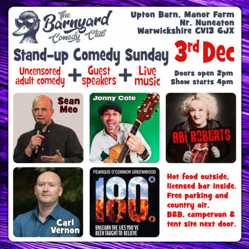 3rd Dec 23 The Barnyard Comedy Club Event