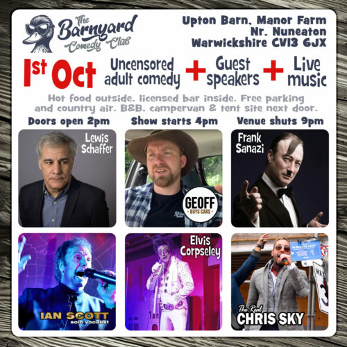 1st Oct 23 The Barnyard Comedy Club Event