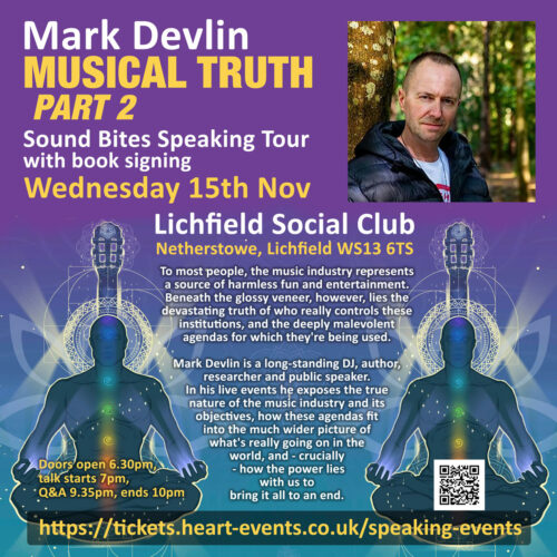 15th Nov - Mark Devlin Musical Truth Tour at The Lichfield Social Club