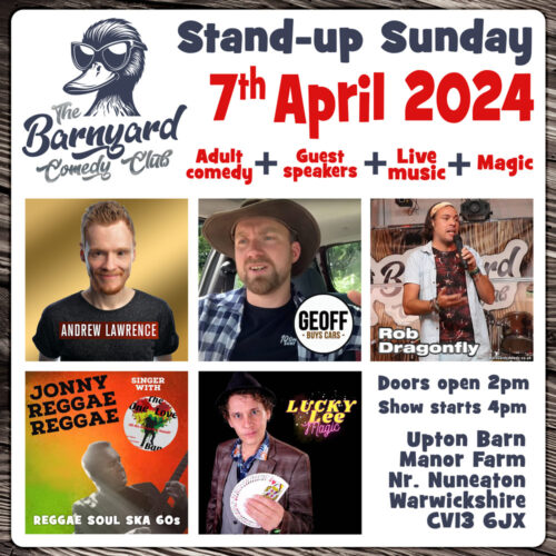 7th April 24 The Barnyard Comedy Club Event