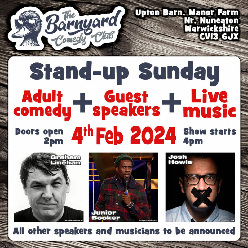 4th Feb 24 The Barnyard Comedy Club Event