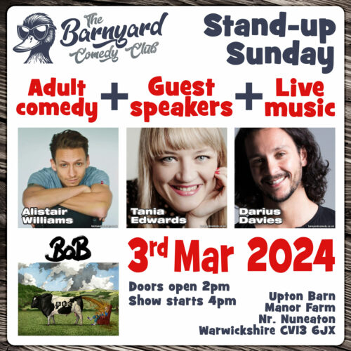 3rd March 24 The Barnyard Comedy Club Event