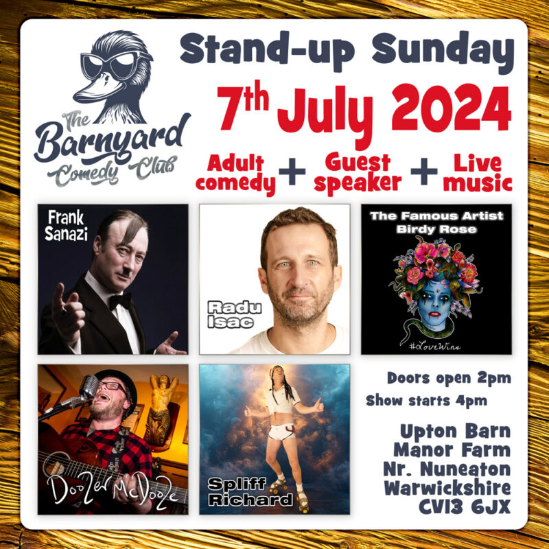 7th July 24 The Barnyard Comedy Club Event