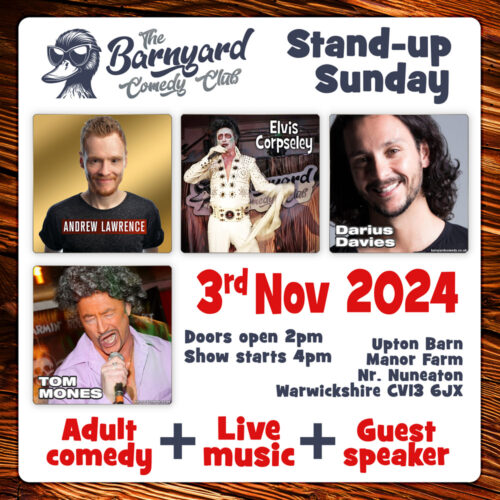 3rd Nov 24 The Barnyard Comedy Club Event