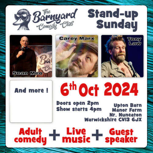 6th Oct 24 The Barnyard Comedy Club Event